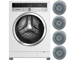 BORVAT® - Anti-Tril Pads voor Wasmachine & Vaatwasser -Geluiddempende Onderzetters - Trillingsdempers Droger - 4 stuks