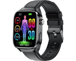 Smartwatch, ECG, hartslag, bloeddruk, slaap, stappenteller leren band