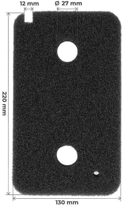 Bramokava 1x Filter geschikt voor Miele Droger 09499230 - 9499230 - 220 x 130 x 30 mm - Spons Foam Schuimfilter — thumbnail 7