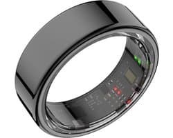 Focus® S1 Smart Ring - Zwart - Maat 12 - Hartslag - Menstruatiecyclus - Slaap Monitor - Slimme Ring - Sport Prestatie - Stappenteller -IP68 Waterdicht - O2 Meting - Dames - Heren - Wearables - Oplaad Case - beschermring