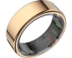 Focus® S1 Smart Ring - Rose gold - Maat 12 - Hartslag - Menstruatiecyclus - Slaap Monitor - Slimme Ring - Sport Prestatie - Stappenteller -IP68 Waterdicht - O2 Meting - Dames - Heren - Wearables - Oplaad Case - beschermring