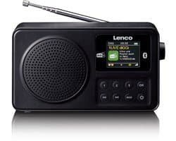 Lenco PDR-033BK - Draagbare DAB+ radio met Bluetooth - Oplaadbare Batterij - FM - Noodradio - 10 uur Accu - Zwart