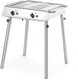 HENDI Krachtige gasgrill – 9,5kW – Compact en draagbaar – 2 onafhankelijke branders – Roestvast staal – 770x710x870 mm — thumbnail 3