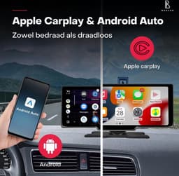 Boscer Smart FULL HD 4K Dashcam - 10.26 Inch Touchscreen - Apple Carplay & Android Auto (Draadloos) - FM Transmitter - Touchscreen - Bluetooth, SD, USB, Aux - Autoradio - AHD Achteruitrijcamera — thumbnail 2