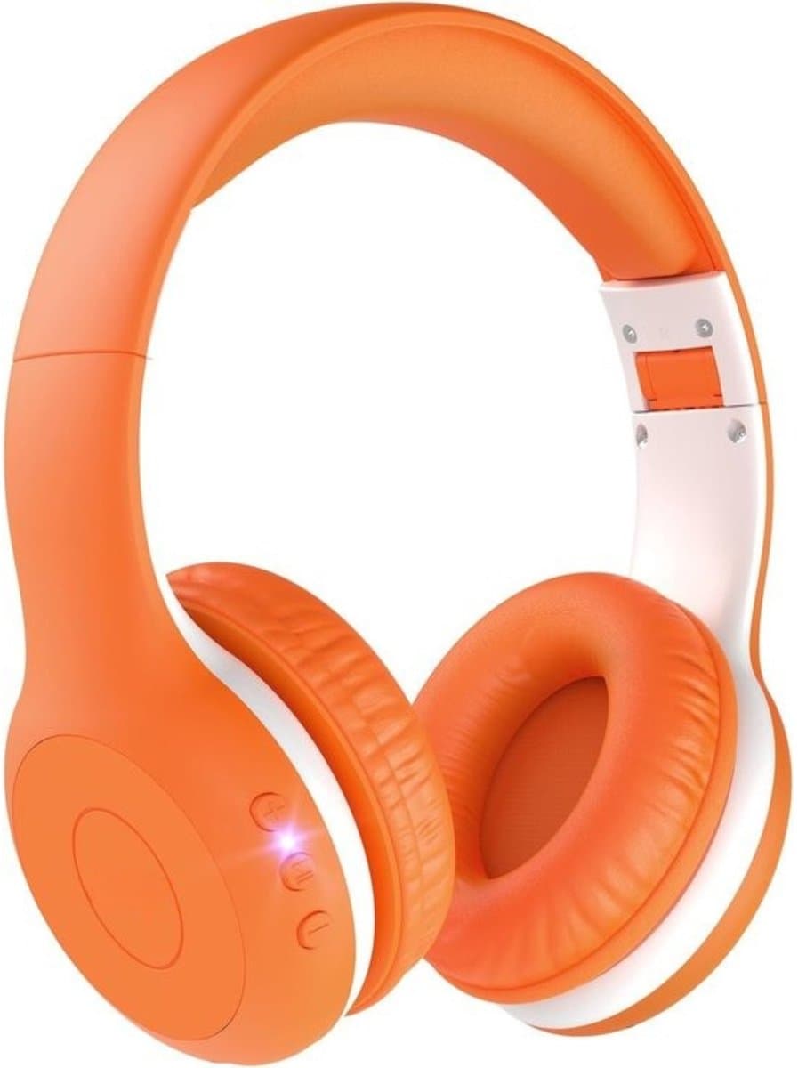StayPowered Bluetooth Hoofdtelefoon voor Kinderen - Veilig en Kwalitatief Geluid - 85/94 dB Volumeregeling - 40 Uur Batterij - HD Microfoon - Opvouwbaar en Verstelbaar - Snelle Bluetooth 5.4 - Oranje - Levering Sneller dan Aangegeven! — afbeelding 1