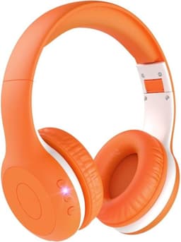 StayPowered Bluetooth Hoofdtelefoon voor Kinderen - Veilig en Kwalitatief Geluid - 85/94 dB Volumeregeling - 40 Uur Batterij - HD Microfoon - Opvouwbaar en Verstelbaar - Snelle Bluetooth 5.4 - Oranje - Levering Sneller dan Aangegeven! — thumbnail 1