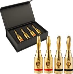 DEGG® - Banaanstekker voor luidsprekerkabel - Gold plated - Vergulde pluggen - 4mm - Luidsprekerstekker - 4 STUK(S) — thumbnail 2