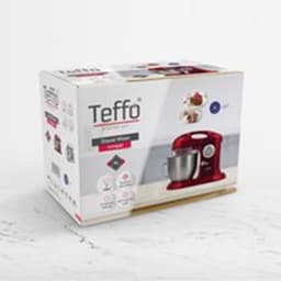 Teffo stand mixer - keukenmixer - rood - 7 liter - 10 standen - 1200 watt — thumbnail 2