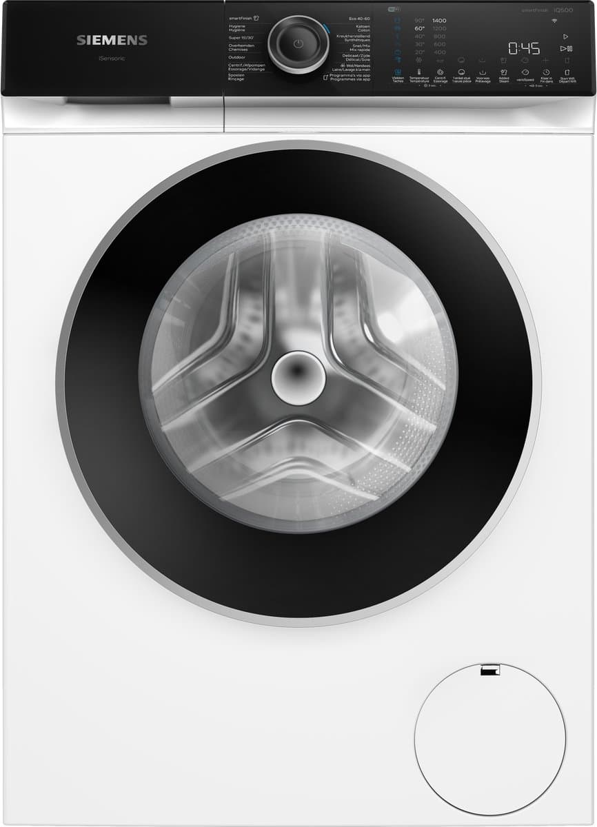 Siemens WG44H203FG - iQ500 - Wasmachine - 9 kg - 1400 rpm - 20% zuiniger dan energielabel A - Home Connect - smartFinish: vermindert kreukels tot 50% - speedPack L: verkort wasprogramma's met varioSpeed - NL/FR Display — afbeelding 1