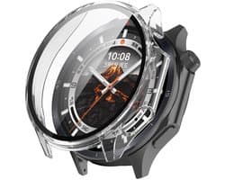 Strap-it PC hard case hoesje met screenprotector - geschikt voor OnePlus Watch 3 (transparant)