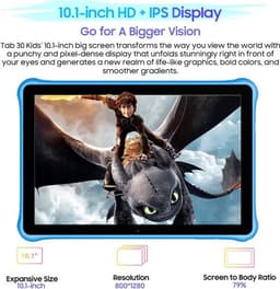 Collox Tablet Kinderen - Android 13 - 10.1 inch Display - 2GB RAM - 64GB ROM - 8MP Rear Camera - 5MP Front Camera - Batterij 5100mAh - Met blauwe bescherm hoes — thumbnail 2