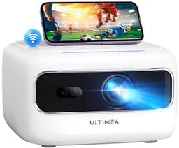 ULTIMEA Mini Beamer Full HD 1080P, 300 Ansi-lumen, Elektrische Focus, 5G+2.4G WiFi Draagbare Projector Wit — thumbnail 1