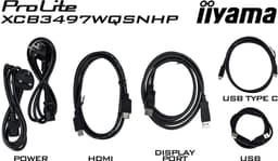 iiyama ProLite XCB3497WQSNPH-B1 - 34 inch - WQHD - VA - USB-Hub (4x) - Verstelbaar - USB-C Dock - Curved - Hello Cam — thumbnail 7