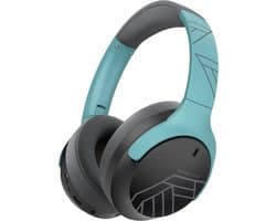 PowerLocus Boom - Koptelefoon Bluetooth - 60 uur batterijduur – Over Ear Koptelefoon Draadloos – 4 EQ-modi - Met Microfoon - Mint/Grijs