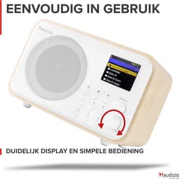 DAB radio - Audizio Vicenza - DAB / DAB+ en Internet radio met Bluetooth - WIFI - Accu - Wit — thumbnail 4