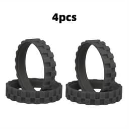 4 stuks Wielbanden voor iRobot Roomba 500 600 700 800 900 E5 I7 j7 + j9 – Antislip Rubberen Banden – Stil – Eenvoudige Montage – Vervangende Accessoires voor Robotstofzuigers — thumbnail 1