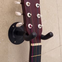 Gitaar Muurbeugel - Gitaarhaak - Geschikt voor wandmontage - Geschikt voor meerdere instrumenten - Perfect voor weergave in muziekwinkels - Slaapkamer - Bar (4 stuks - Zwart) — thumbnail 3