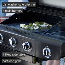 Barbecook Siesta 412 Graphite gas BBQ zwart 132x56x118cm — thumbnail 5
