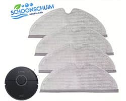 SCHOONSCHUIM® Roborock Robotstofzuiger Dweildoek – 4x Verbeterde Microvezel Dweildoeken voor Roborock Q8 Max/Q8/Q7 Max+/Q7 Max/Q7+/Q7/S6 Pure/S6 MaxV/S6/S5 Max/S5 – Herbruikbare Dweilpads van Hoge Kwaliteit
