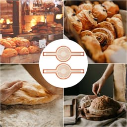 Bakmatten - Siliconen Bakmat - 2 Stuks - Broodslinger - Broodbakmat - Broodlussen - Bakmat Voor Oven - Niet Plakkend - Makkelijk Schoon Te Maken - Met Lange Handgreep - Herbruikbare - Geschikt Voor Airfryer / Oven / Magnetron - 52,5×21,5×0.04cm — thumbnail 4