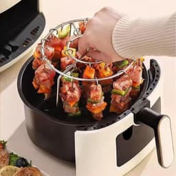 BBQ Grill Spiezen Houders met 24 Spiezen - Spiesenrek - Airfryer-spies houder - Brochettehouder - BBQ Accessoire - Air Fryer Koken Accessoires - Air Fryer Spiesen - Air Fryer Houders - voor Spiesen, Kip, Vlees, Zeevruchten — thumbnail 3