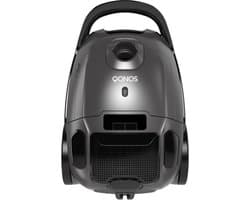 QONOS Power Premium Stofzuiger – Stofzuiger Met Zak – Sterke Zuigkracht – HEPA-filter – Inclusief Parketborstel – LED-display
