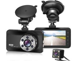 CRLYN® Dashcam voor Auto - Dual - Camerabewaking - Full HD - Zwart