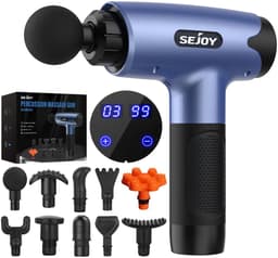 Gun Massager – Lichtgewicht Massageapparaat – 30 Snelheden – LED Touchscreen – Mini & Stil – Type-C – 10 Opzetstukken – Spierontspanning – Compact Formaat – USB Oplaadbaar – Anti-Stress — thumbnail 1