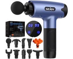 Gun Massager – Lichtgewicht Massageapparaat – 30 Snelheden – LED Touchscreen – Mini & Stil – Type-C – 10 Opzetstukken – Spierontspanning – Compact Formaat – USB Oplaadbaar – Anti-Stress