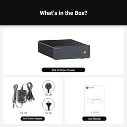 Fosi Audio Box X5 Phono Voorversterker voor Platenspeler - 4-niveau instelbare gain 38/48/56/66 dB met RCA — thumbnail 5