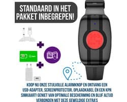Wiesba WB74S - GPS Horloge Senior - Smartwatch voor Ouderen - Persoonlijke alarmen - alarm horloge ouderen - GPS Horloge Alzheimer - Valdetectie