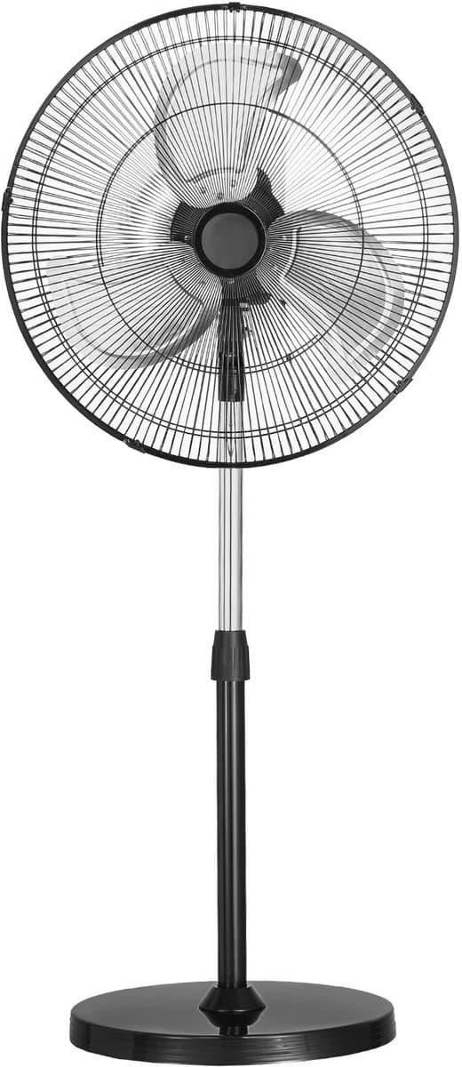 Industriële Staande Ventilator, 570 mm, 90 Graden Oscillatie, In Hoogte Verstelbaar met 3 Snelheden, Krachtige Ventilator voor Woonkamer, Thuis en Kantoor, Zwart — afbeelding 1