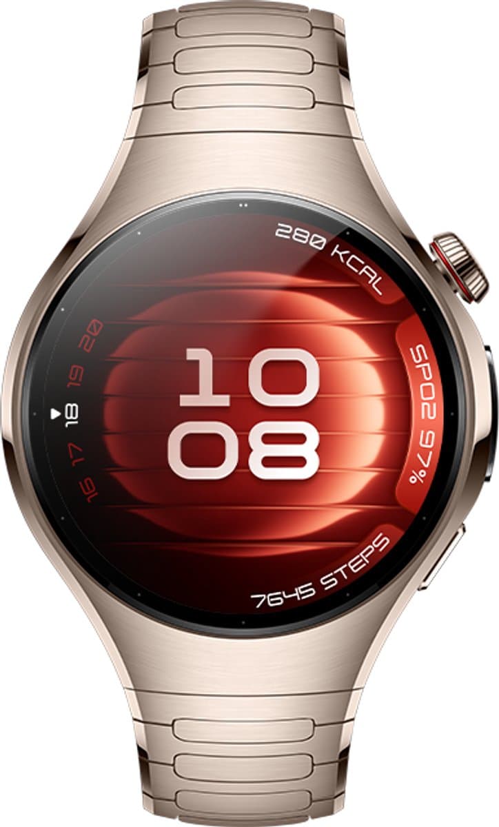 HUAWEI Watch 5 42mm Goudkleurig | Multi-sensing X-tap technologie | Gezondheidsoverzicht in 1 klik | Roestvrij staal | Ultra-lange batterijduur | Compatibel met iOS & Android — afbeelding 1