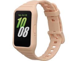 kwmobile smartwatch bandje en bumper van silicone - geschikt voor Samsung Galaxy Fit 3 - in oudroze - Optimale bescherming