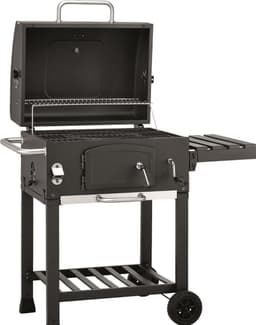 Nyvore- American BBQ Set - Jaxon - Houtskool BBQ 3 delig - thermometer & RVS afwerking - Grill oppervlakte 61,5x46 cm - Zij panelen - Zwart — thumbnail 2
