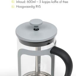 Leopold Vienna - Cafetiere koffie- & theemaker grijs 600ml (5 kopjes) — thumbnail 5