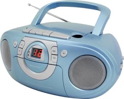 Soundmaster SCD5100BL - Boombox met FM-radio, CD- en cassettespeler, blauw — thumbnail 1