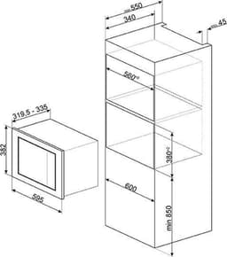 SMEG FMI020X - Inbouw magnetron met grill - RVS — thumbnail 2