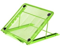 Universele Standaard voor Laptops, Tablets, (kook)Boeken en Diamond Painting Lightpad - Verstelbaar in Hoogte - Groen - Idiaal voor Thuiswerkers