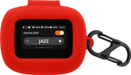 kwmobile cover voor oordopjes case - geschikt voor JBL Live Flex 3 / Live Buds 3 / Live Beam 3 - Trendy beschermhoes draadloze oordopjes in rood — thumbnail 1