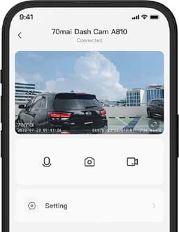 70mai Dash Cam A810 - Dashcam - 4K Ultra HD opname met Sony STARVIS 2 sensor - HDR nachtzicht - GPS en ADAS rijassistentie - WiFi app bediening - Parkeerstand en G-sensor voor maximale veiligheid — thumbnail 4