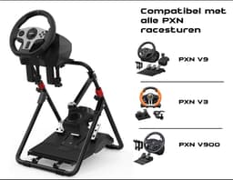 PXN - A9 - Wheel Stand - Racestuur standaard - Inklapbaar - Zwart - Geschikt voor - PXN - Logitech - Fanatec - Thrustmaster - In Hoogte Verstelbaar — thumbnail 3