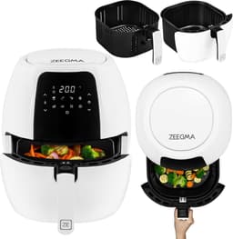 Zeegma KNAPPER GRAND Airfryer XXL - Heteluchtfriteuse 1800 W met 9 Kookprogramma’s, 6L Mand, 7,7L Kom, Temperatuurbereik van 60-200°C, Vaatwasmachinebestendig, Snelle Opwarming en Vetvrije Bereiding van Maaltijden voor het Hele Gezin — thumbnail 1