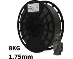 Grijs PLA+ 8kg 3D Printer Filament 1.75 mm - Hoge Kwaliteit en Duurzaam - Compatibel met Creality, Bambu Lab, Esun en Andere 3D Printers - Voor 3D Printen van Prototypes, Modellen, Accessoires - voor Professioneel en Thuisgebruik