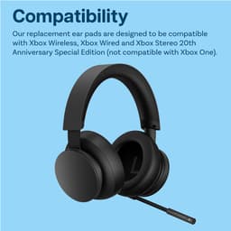 Vervangende Oorkussens voor Xbox Wireless, Xbox Wired, Xbox Stereo 20th Anniversary Special Edition Hoofdtelefoon van MMOBIEL – Protein PU Koptelefoon Oorkussens - Noise Isolation Earpads – Zwart — thumbnail 3