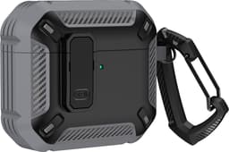 Mobigear Hoesje geschikt voor Apple AirPods 4 Hardcase Hoesje | Mobigear Armor Clip - Zwart — thumbnail 2