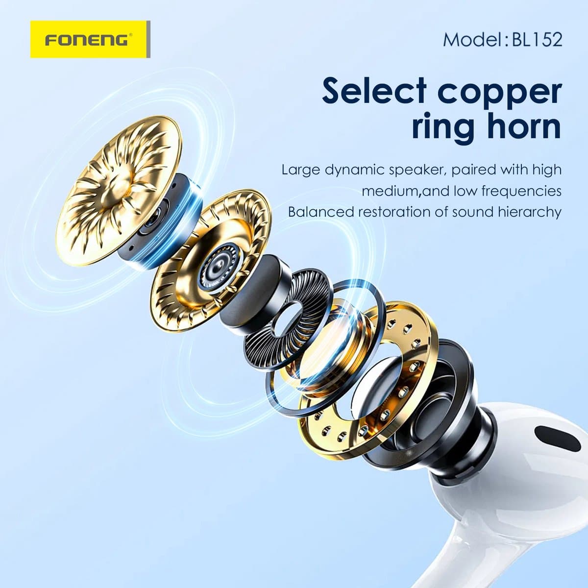 Foneng Draadloze Hoofdtelefoon Bl152 Voor Iphone Android Met Technologie — afbeelding 1