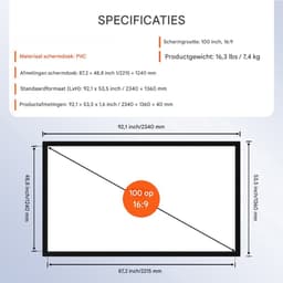 Beamer Scherm - Projectorscherm - Indoor en outdoor - Thuisbioscoop - Draagbare beamer — thumbnail 3