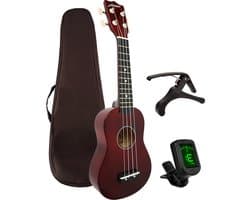 Finesse Ukelele - Starterset - 21" - Ukulele - Kind - Muziekinstrument - Bordeaux