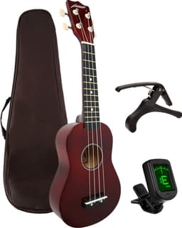 Finesse Ukelele - Starterset - 21" - Ukulele - Kind - Muziekinstrument - Bordeaux — thumbnail 1